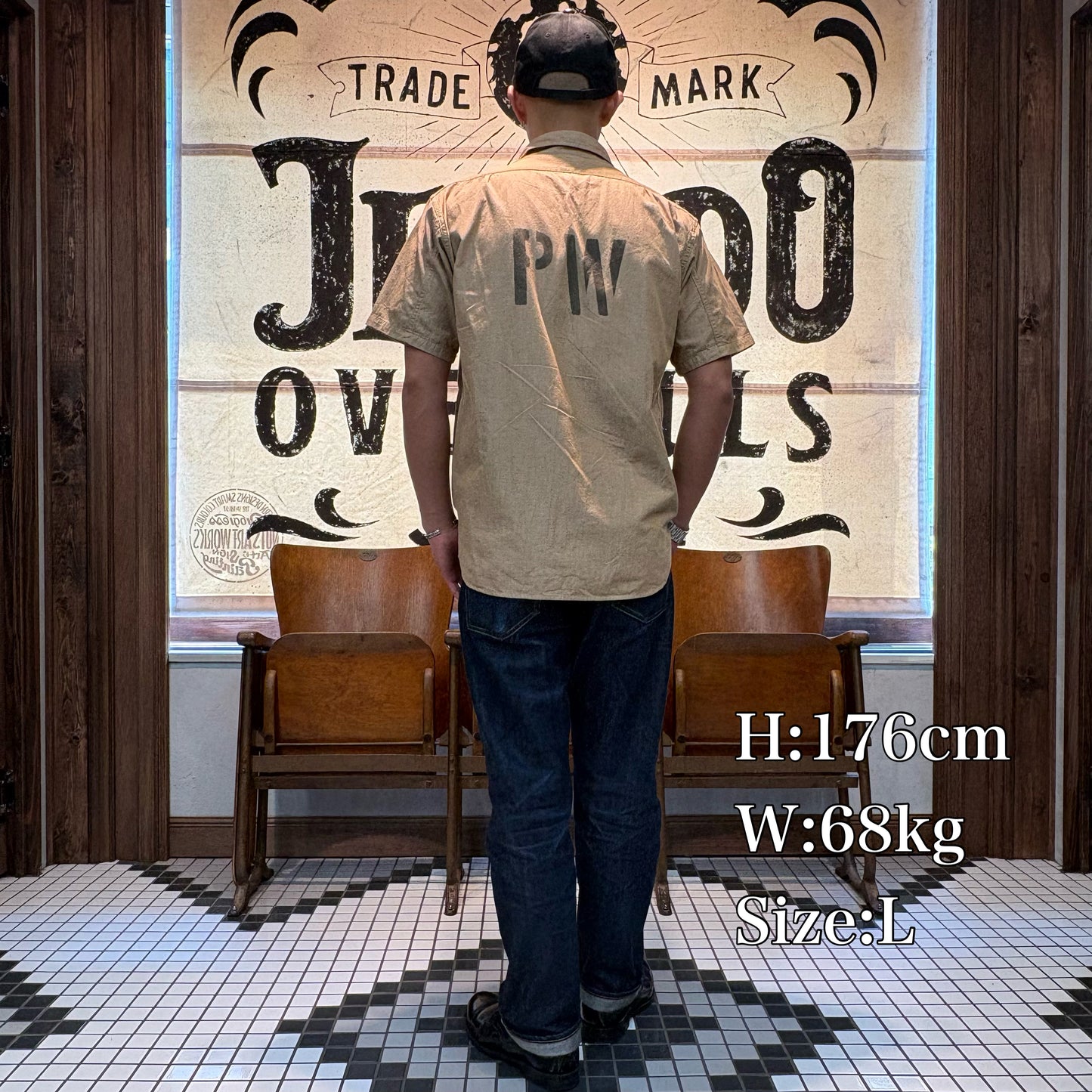 S/S Officer Shirt PW Stencil Custom【CT21114B】