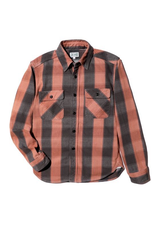 JELADO Unionworkers Shirt Regular Length Brick Brown【JP52130】