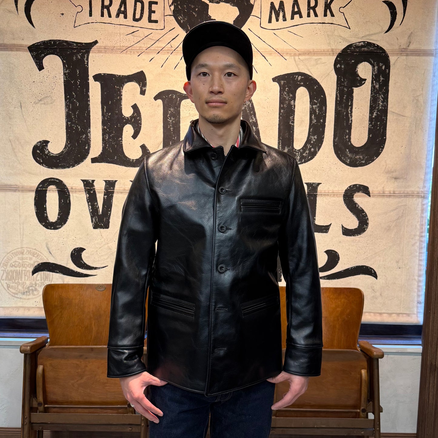 COLIMBO STOCKMANS' LEATHER COAT -30's Style Leather Work Coat- Horse Hide【ZA-0123】