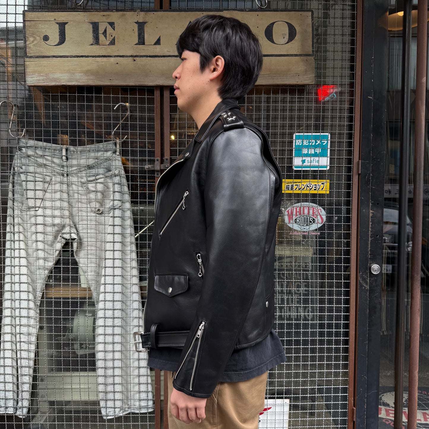 JELADO  Rebel Jacket Horse Hide Semi Aniline Finish Black エポレット有り 【SG83420】