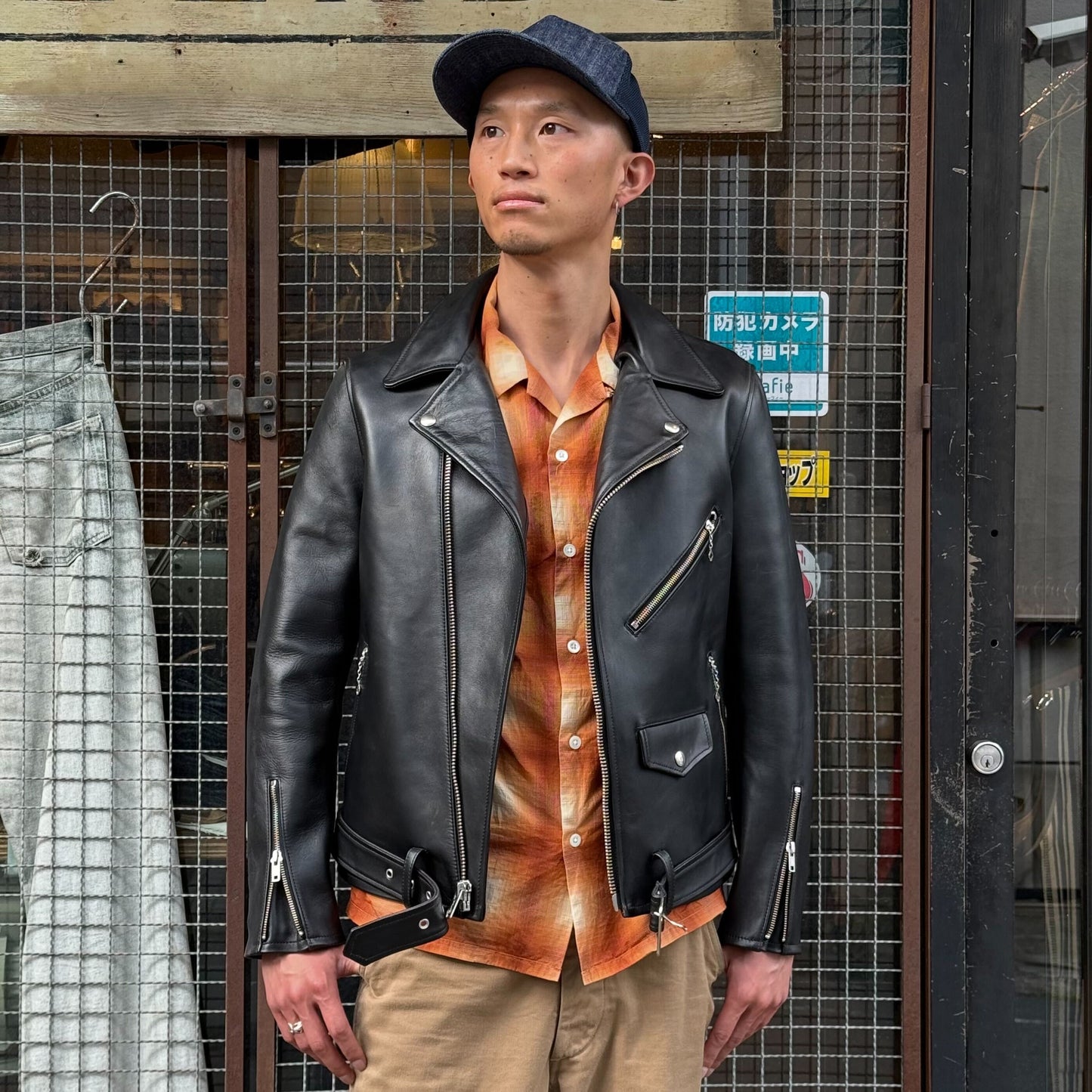 JELADO Rebel Jacket Horse Hide Semi Aniline Finish Black【SG71428】