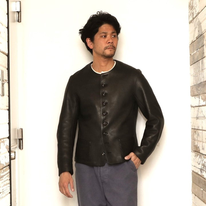 The 2 Monkeys Round-neck Leather Waistcoat【TM03430】