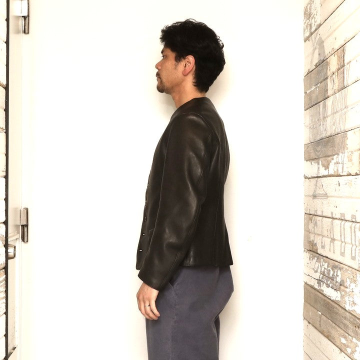 The 2 Monkeys Round-neck Leather Waistcoat【TM03430】