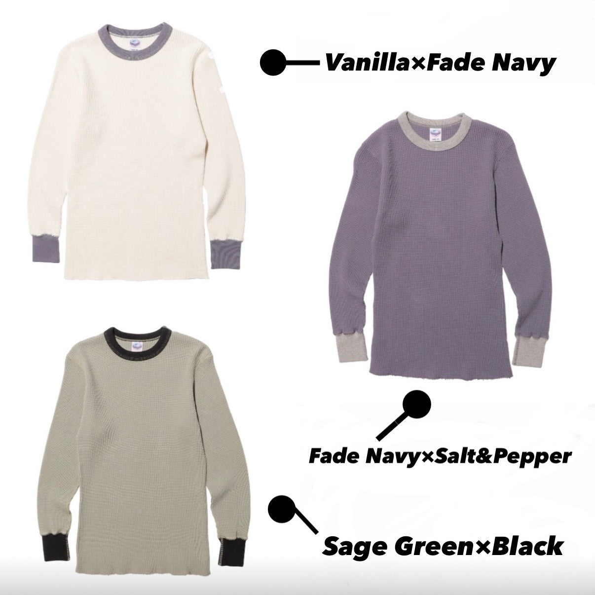 JELADO Mega Thermal Crew Neck 2tone【AB23210】