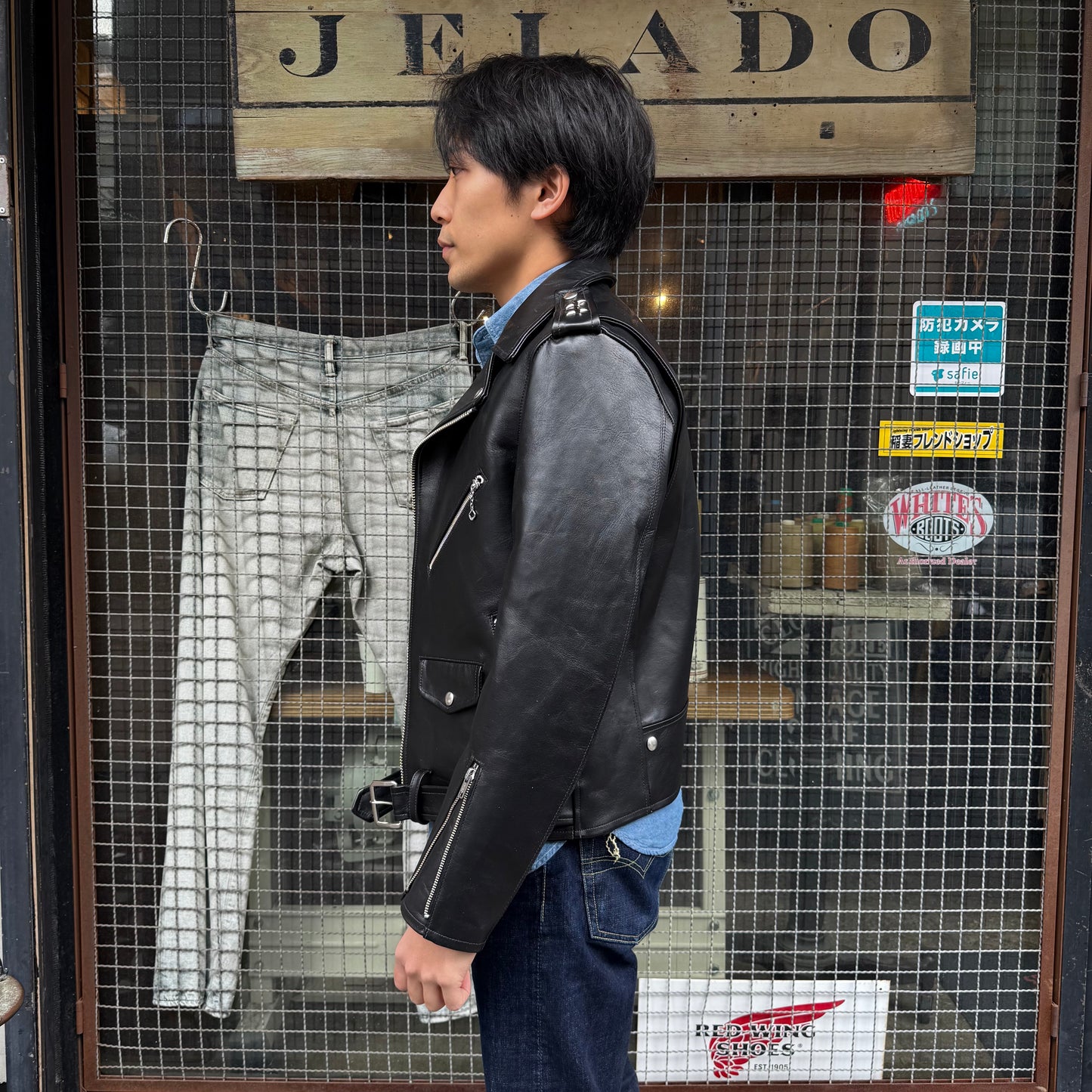 JELADO  Rebel Jacket Horse Hide Semi Aniline Finish Black エポレット有り 【SG83420】