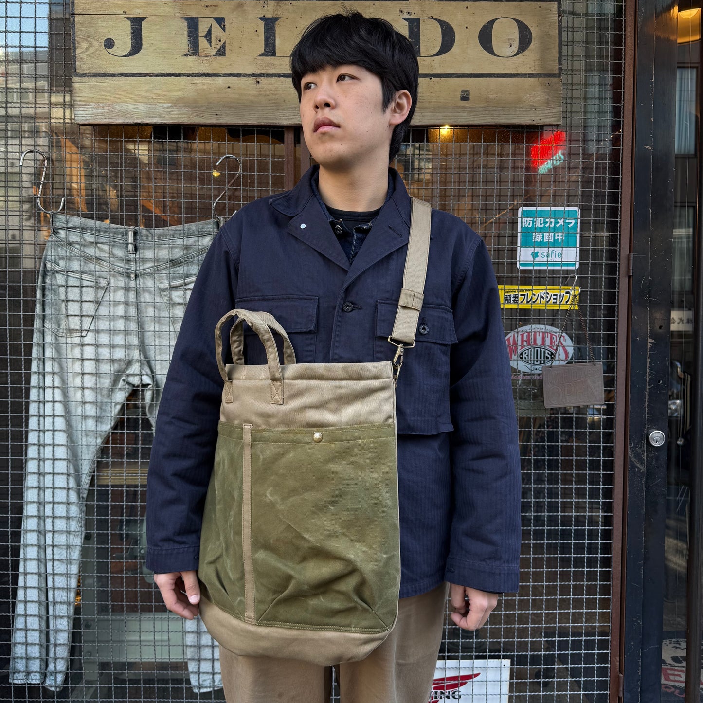JEALDO Helmet Bag W/Vintage Pocket【JDG01639】