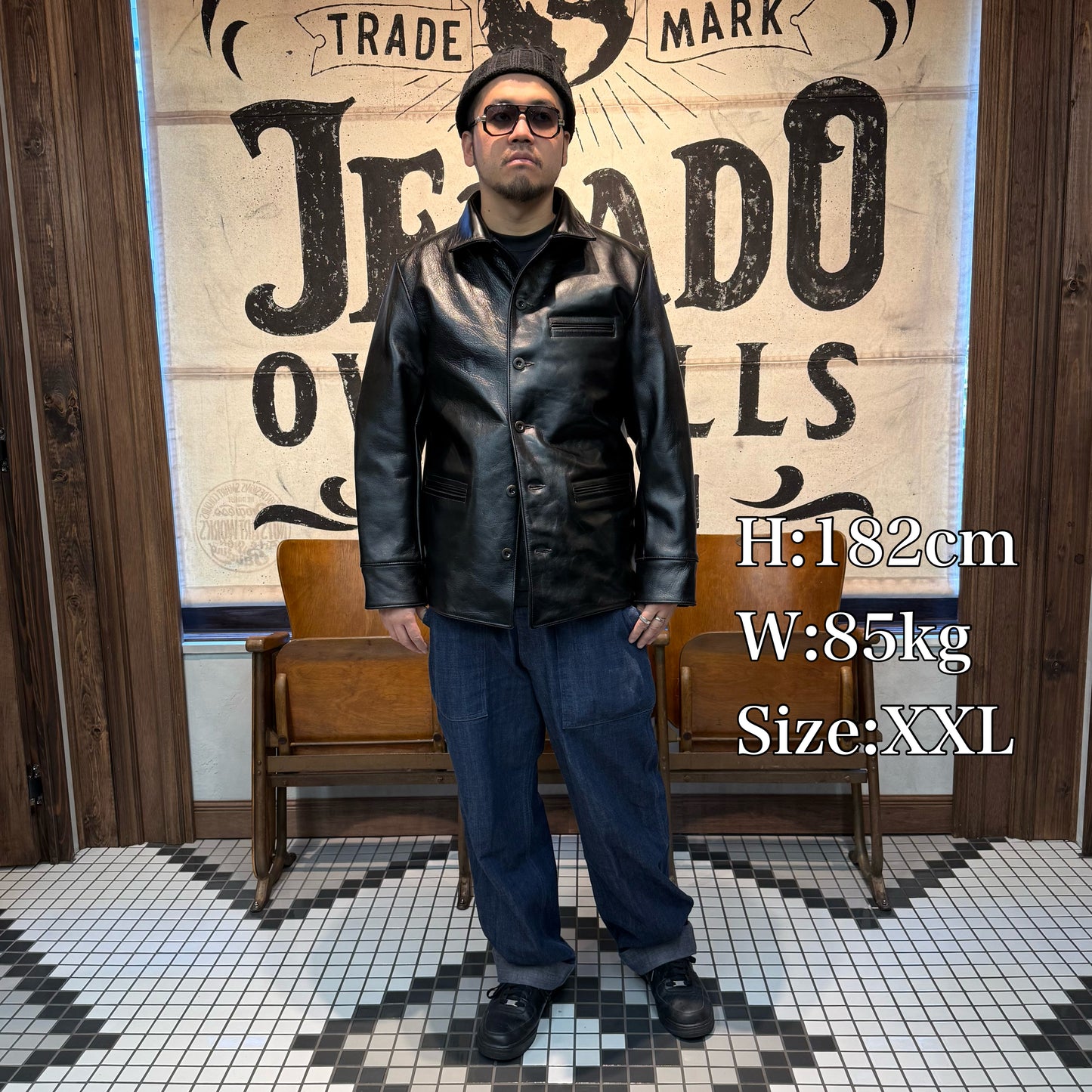 COLIMBO STOCKMANS' LEATHER COAT -30's Style Leather Work Coat- Horse Hide【ZA-0123】