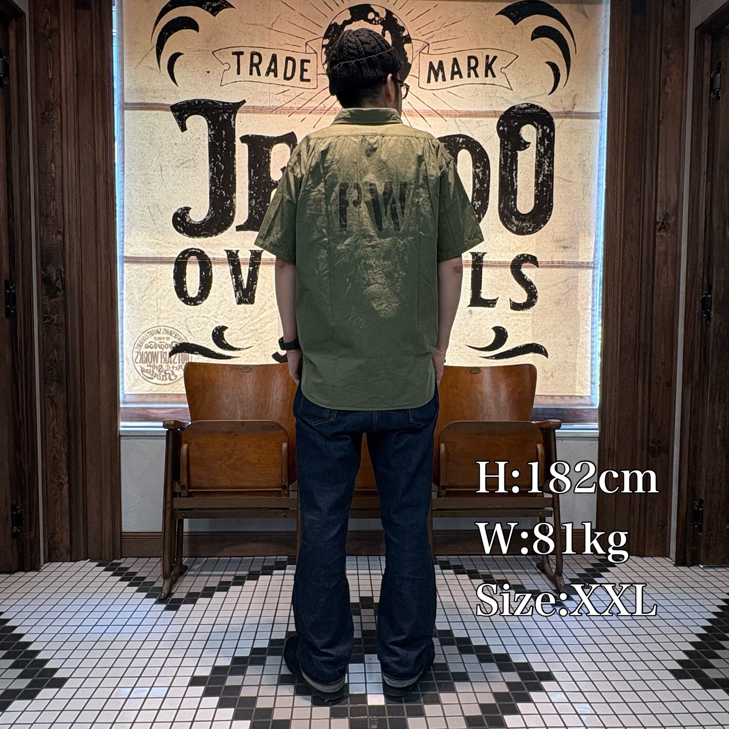 S/S Officer Shirt PW Stencil Custom【CT21114B】