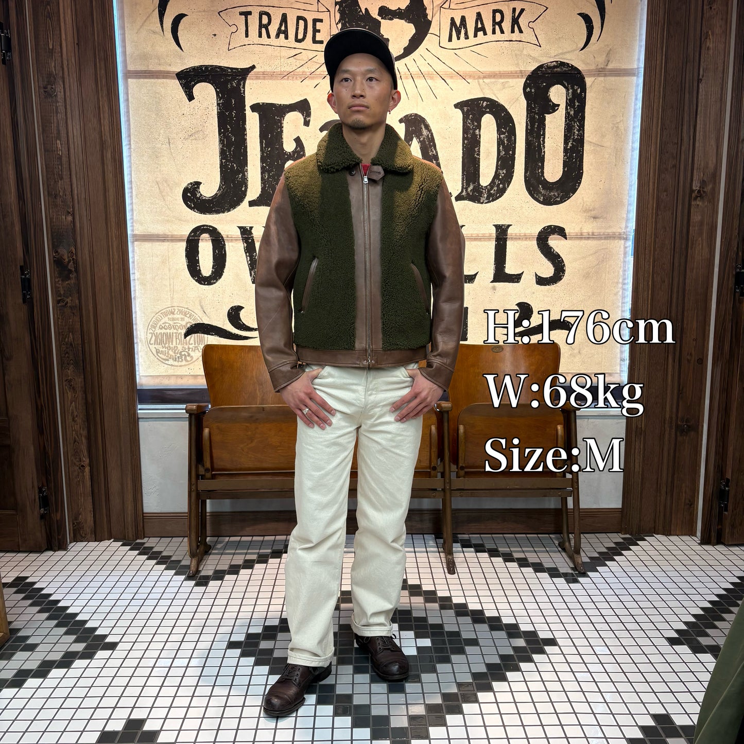 JELADO Ben Lilly Horse Hide Grizzly JKT(ベンリリーホースハイドグリズリージャケット) Full Aniline Finish Cherry Brown【AG63420】