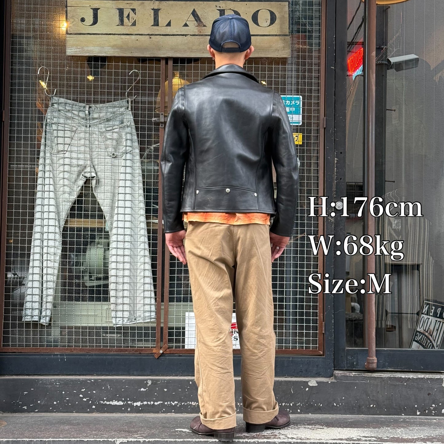 JELADO Rebel Jacket Horse Hide Semi Aniline Finish Black【SG71428】