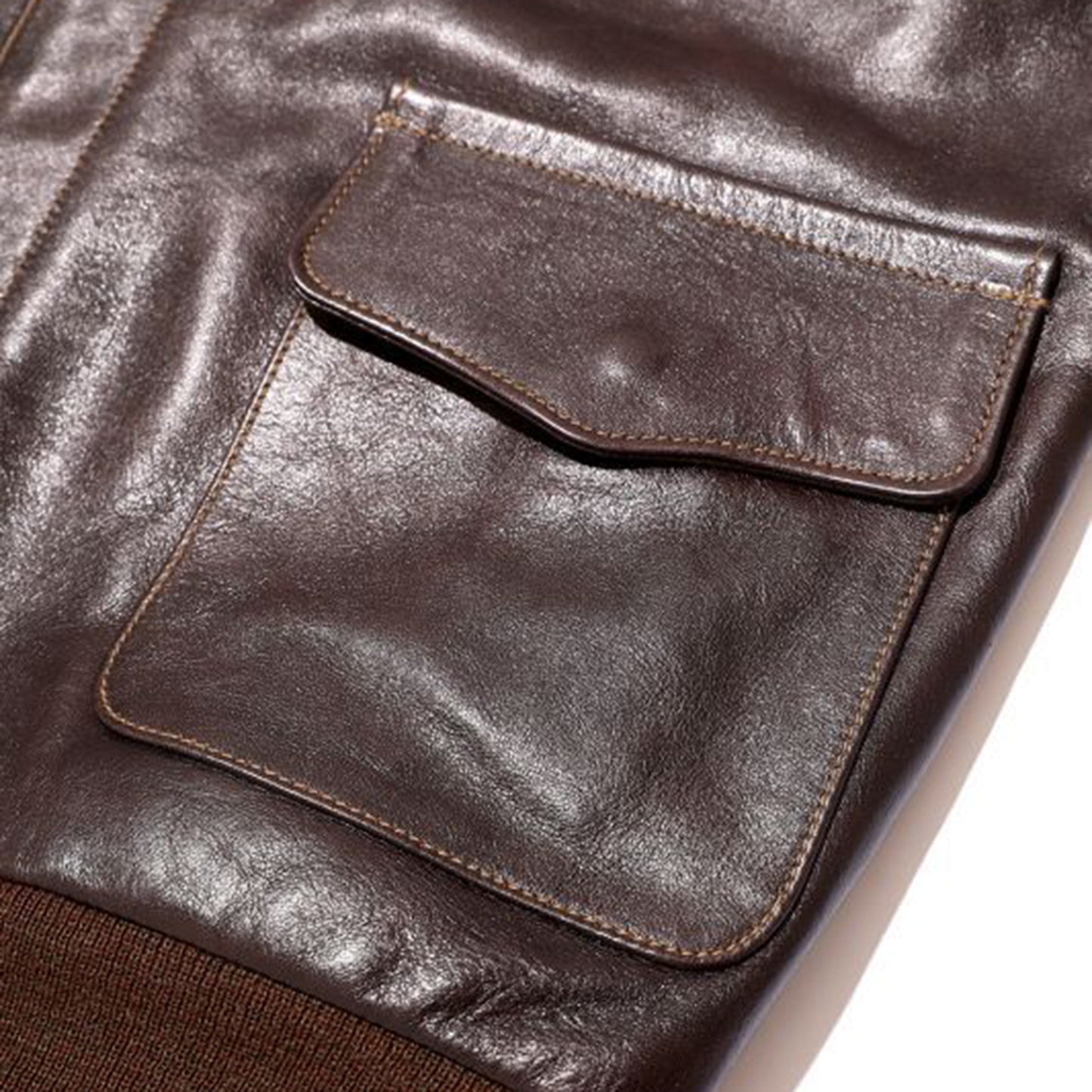 Rainbow Country "TYPE A-2"ROUGH WEAR CLOTHING CO.CONTRACT NO. W535AC-23380 Horse Hide Dark Seal Brown【RCL-10072】