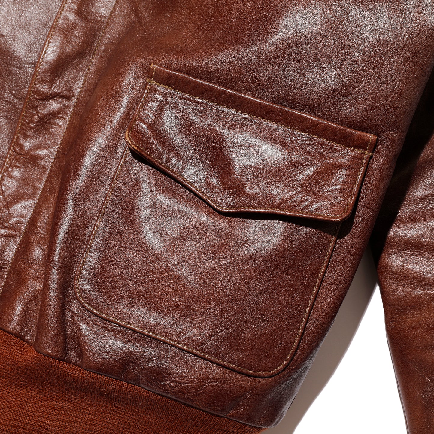 Rainbow Country "TYPE A-2"ROUGH WEAR CLOTHING CO.CONTRACT NO. 42-1401P Horse Hide Tabaco Brown【RCL-10071】