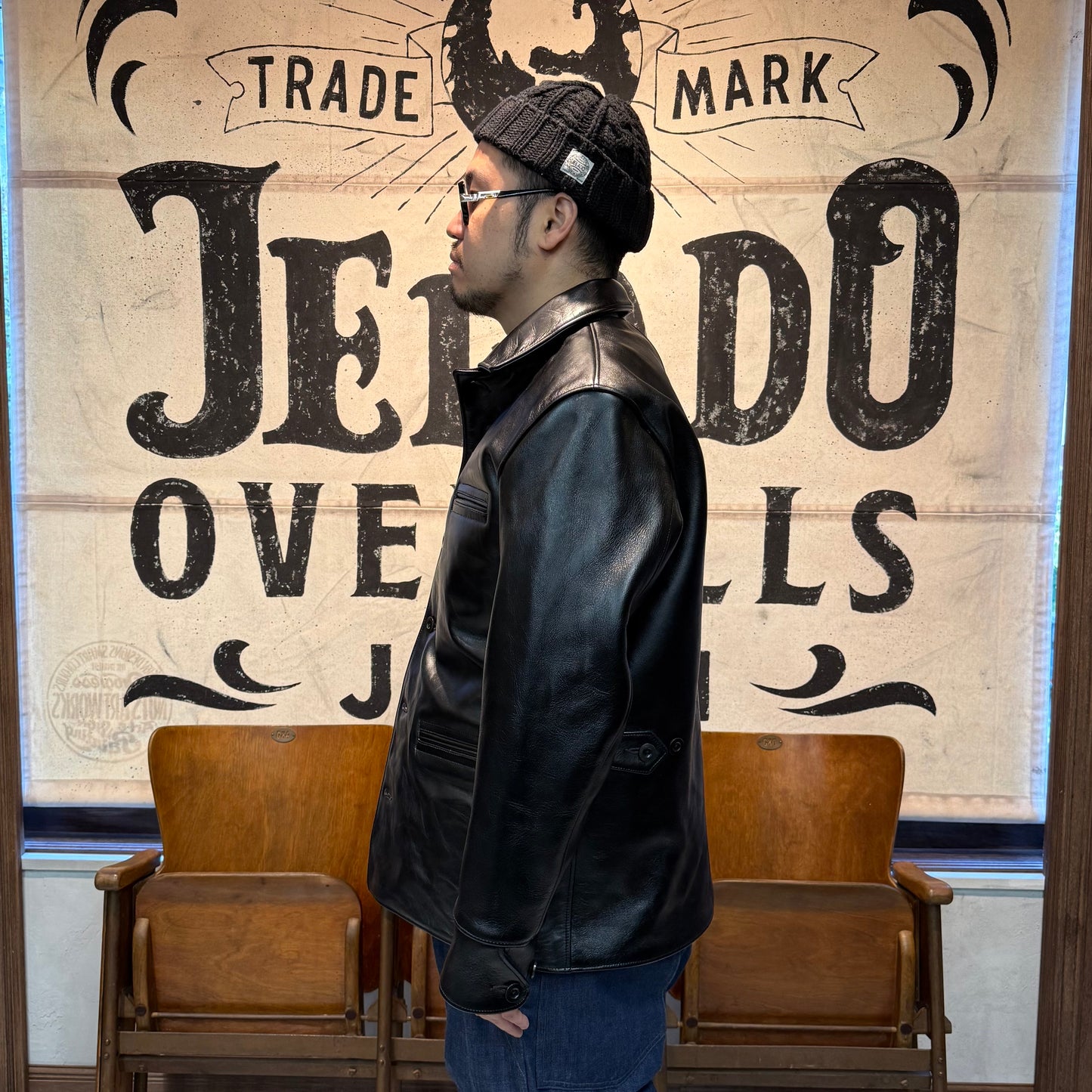 COLIMBO STOCKMANS' LEATHER COAT -30's Style Leather Work Coat- Horse Hide【ZA-0123】