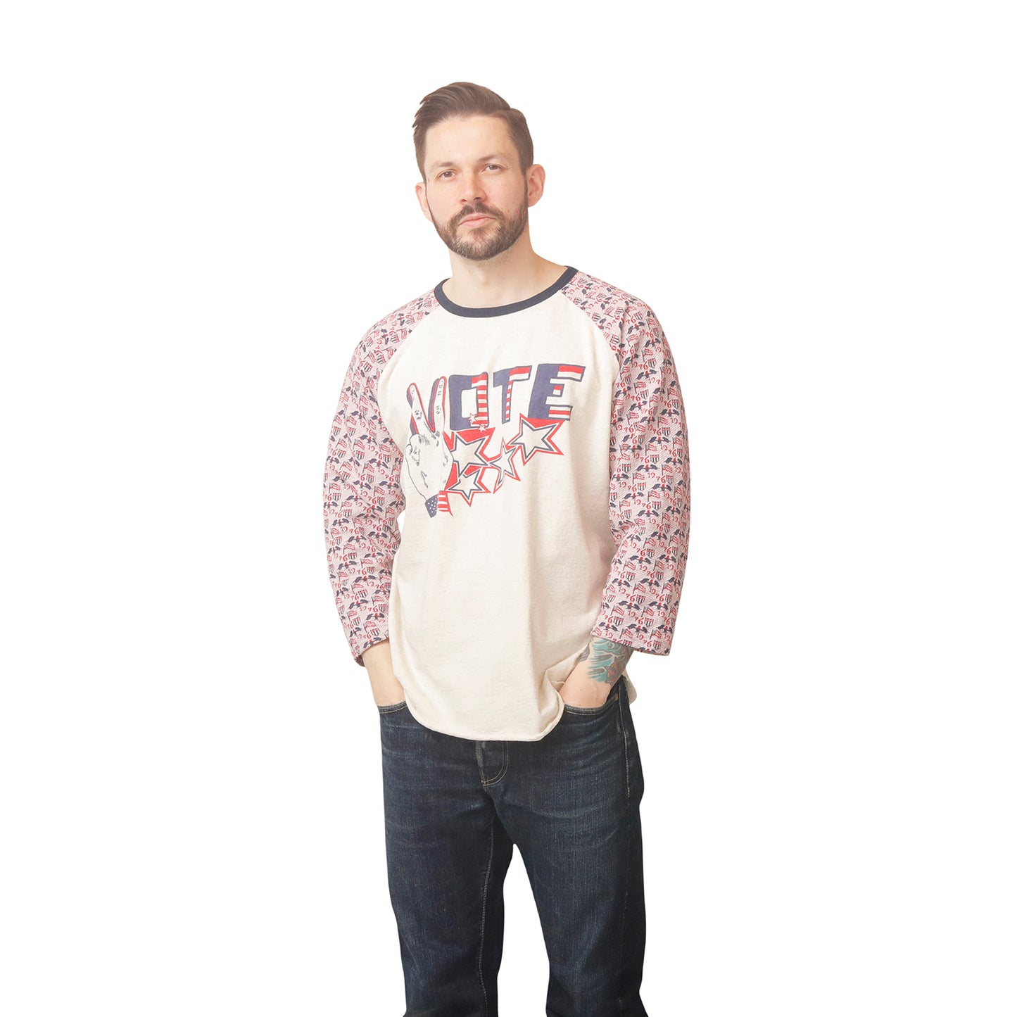 Raglan Tee VOTE Print【AB23212】