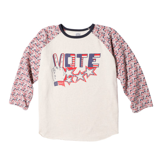 Raglan Tee VOTE Print【AB23212】