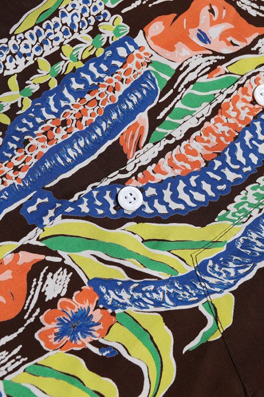 Kona Bay Hawaii Aloha Girl Aloha Shirt (アロハガールアロハシャツ)【BK-RA2003】