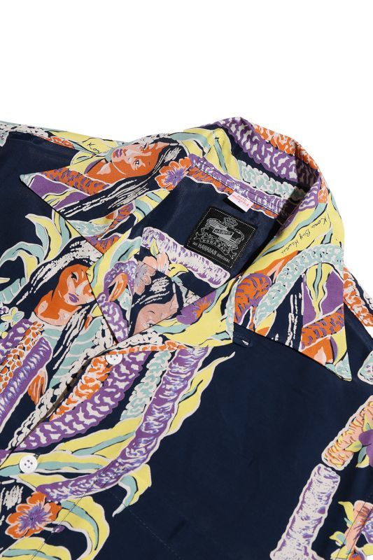 Kona Bay Hawaii Aloha Girl Aloha Shirt (アロハガールアロハシャツ)【BK-RA2003】
