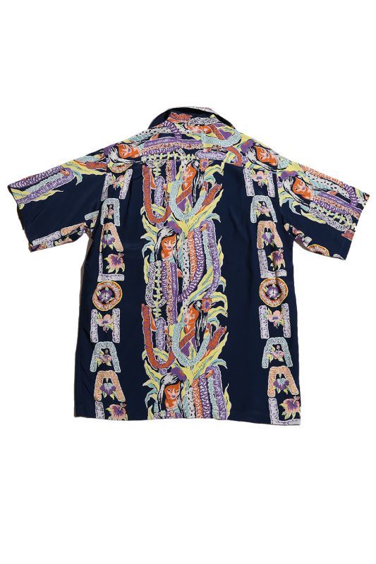 Kona Bay Hawaii Aloha Girl Aloha Shirt (アロハガールアロハシャツ)【BK-RA2003】