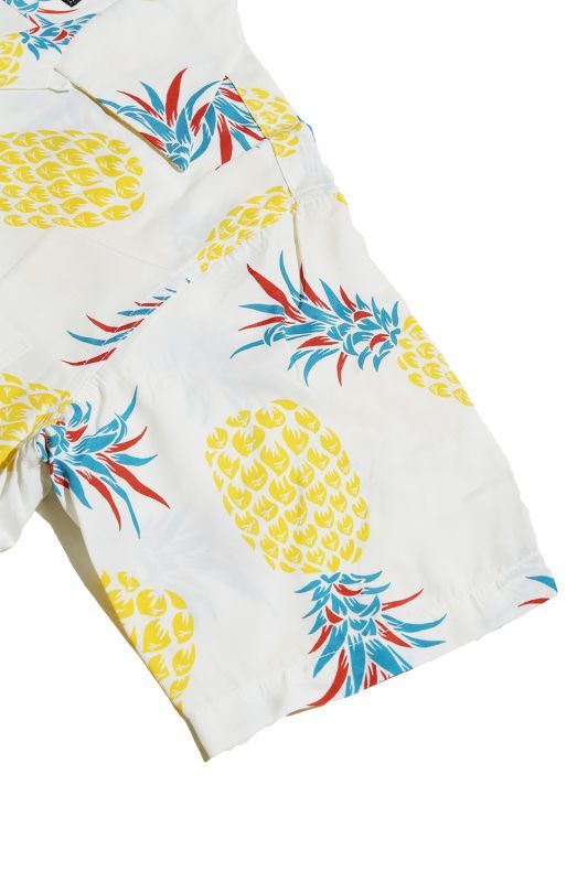 Kona Bay Hawaii Pineapple Aloha Shirt (パイナップルアロハシャツ)【BK-RA2004】