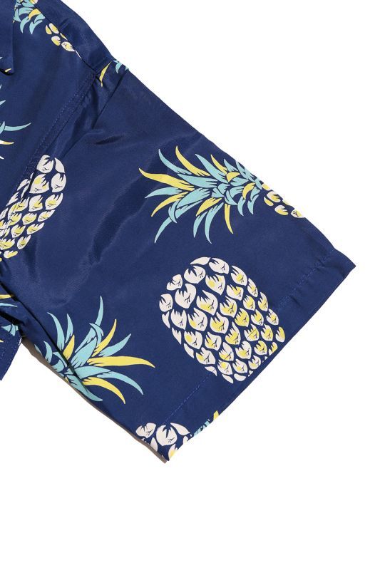 Kona Bay Hawaii Pineapple Aloha Shirt (パイナップルアロハシャツ)【BK-RA2004】