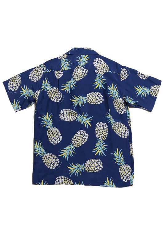 Kona Bay Hawaii Pineapple Aloha Shirt (パイナップルアロハシャツ)【BK-RA2004】
