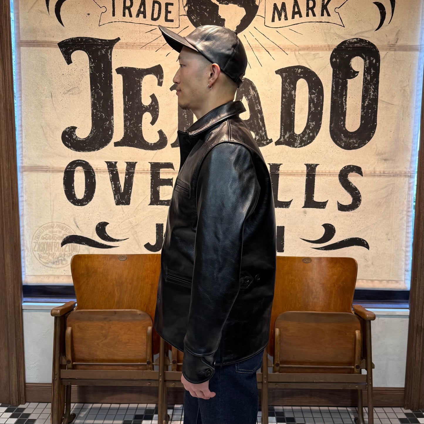 COLIMBO STOCKMANS' LEATHER COAT -30's Style Leather Work Coat- Horse Hide【ZA-0123】