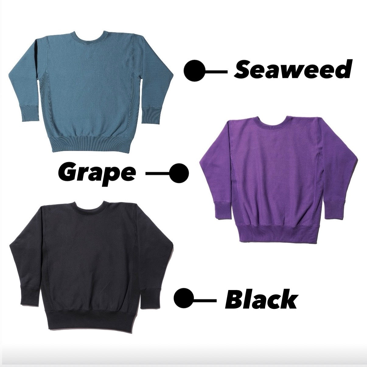 【Coming Soon】Warmup Reverse Weave Crew Neck Sweat【AB12241】