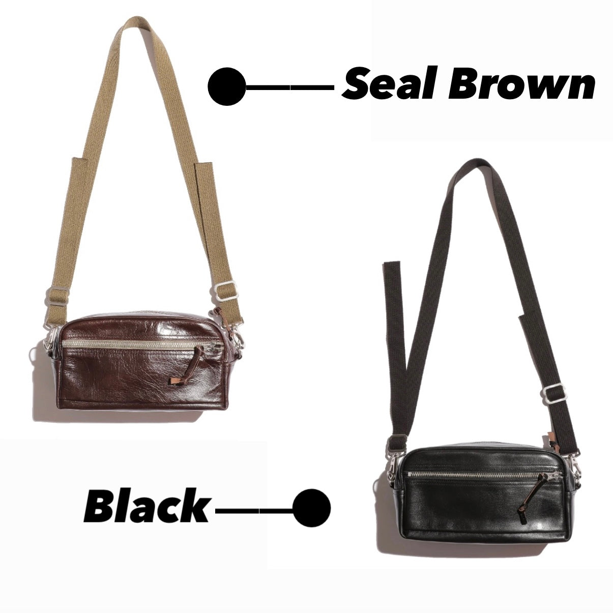 Rainbow Country Leather Shoulder Pouch Horse hide【RCL-60017】