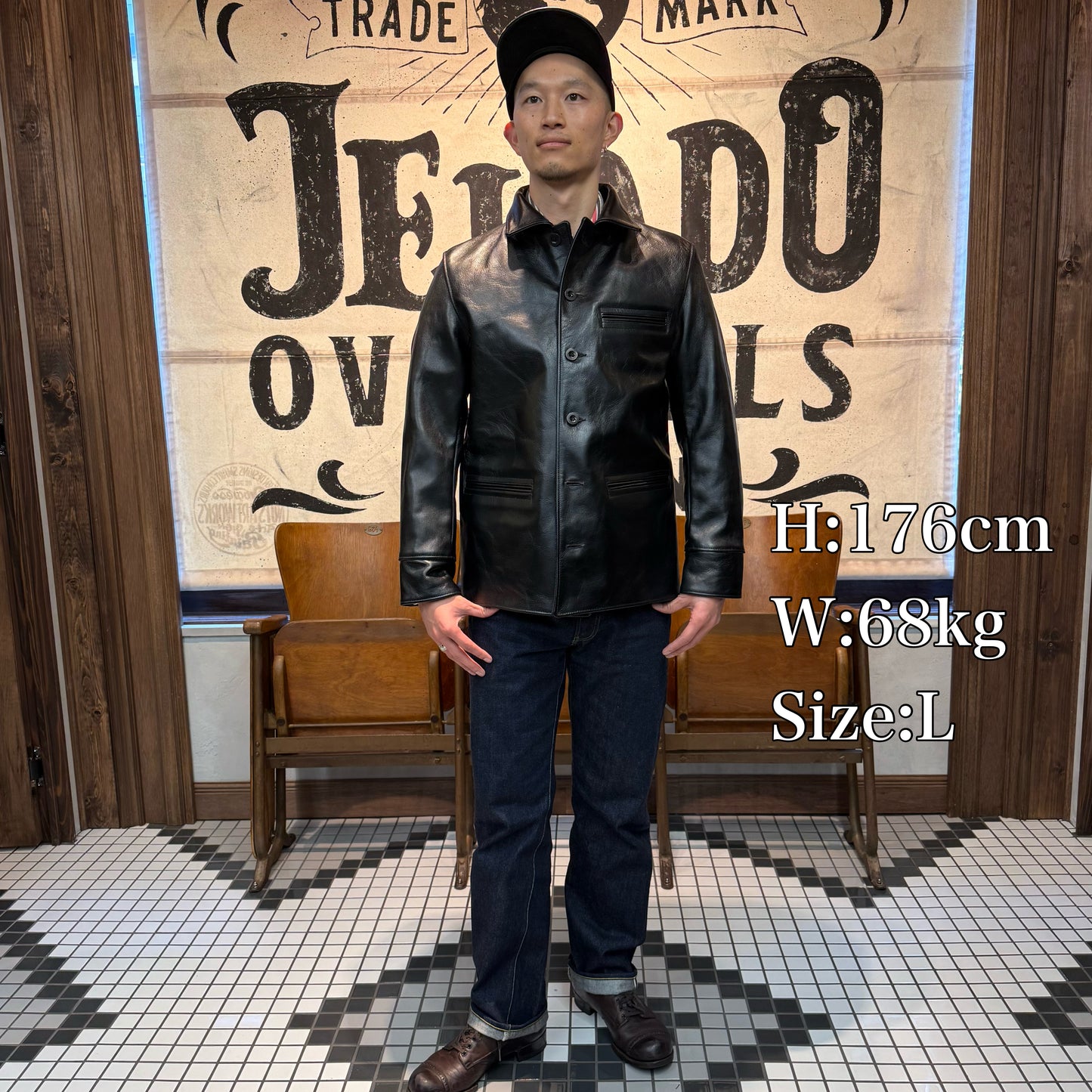 COLIMBO STOCKMANS' LEATHER COAT -30's Style Leather Work Coat- Horse Hide【ZA-0123】