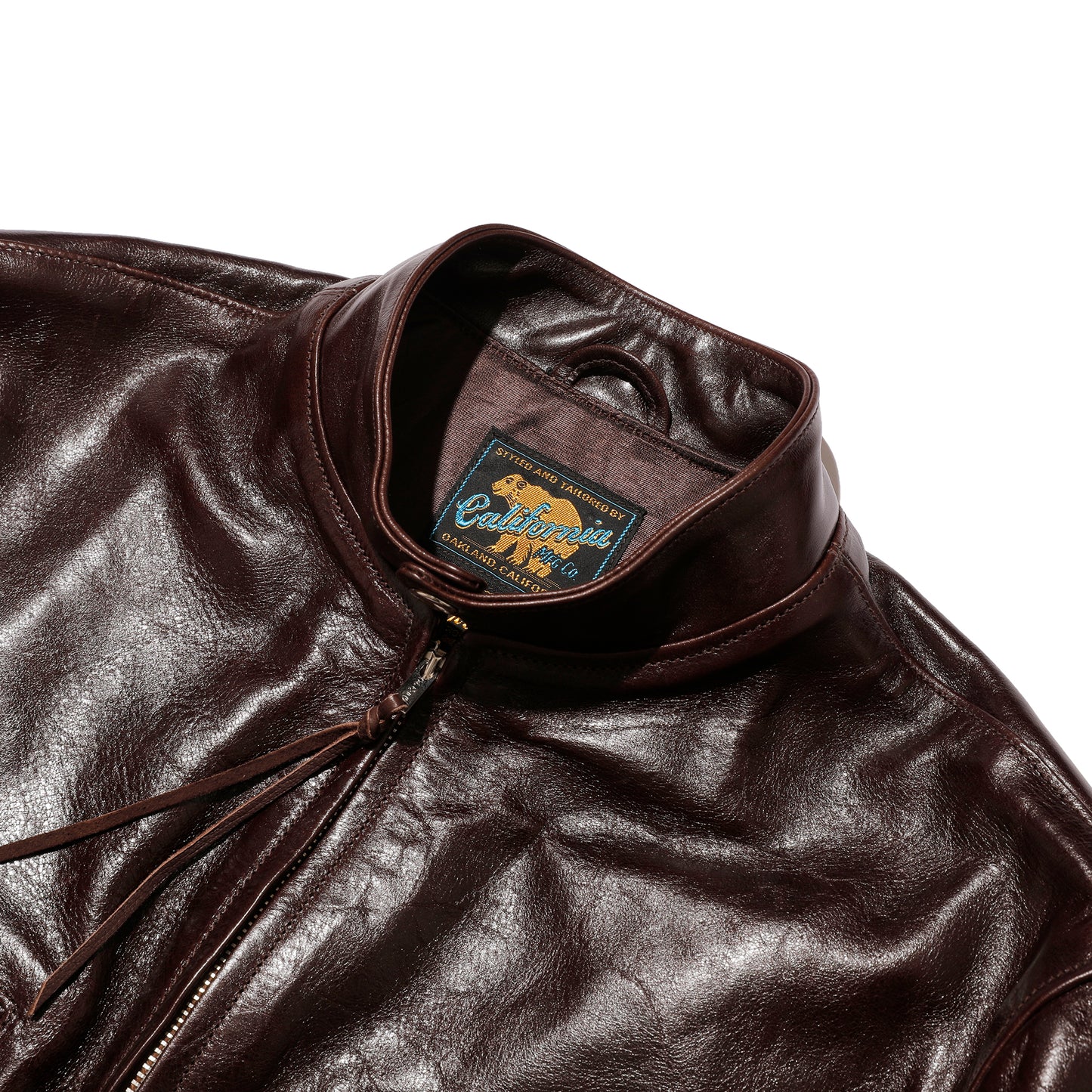 Rainbow Country HorsehideStand Collar Riders Jacket “Speedster”  Seal Brown【RCL-10029H】