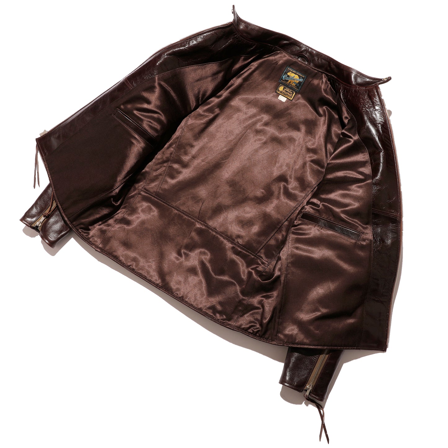 Rainbow Country HorsehideStand Collar Riders Jacket “Speedster”  Seal Brown【RCL-10029H】