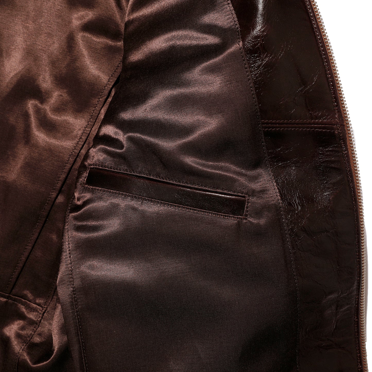 Rainbow Country HorsehideStand Collar Riders Jacket “Speedster”  Seal Brown【RCL-10029H】
