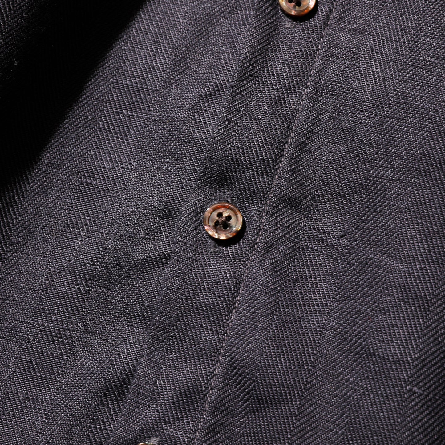The 2 Monkeys Herringbone Linen Artisan Shirts【TM12142】