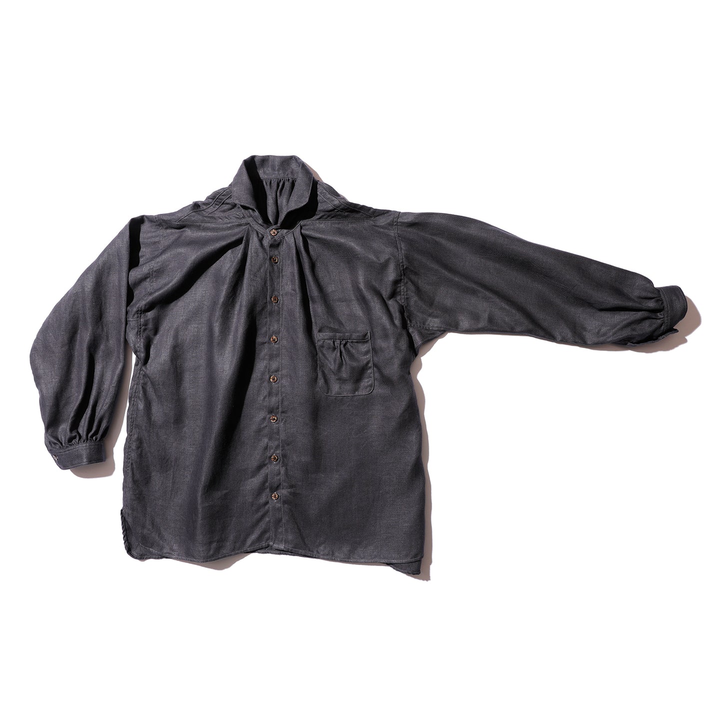 The 2 Monkeys Herringbone Linen Artisan Shirts【TM12142】