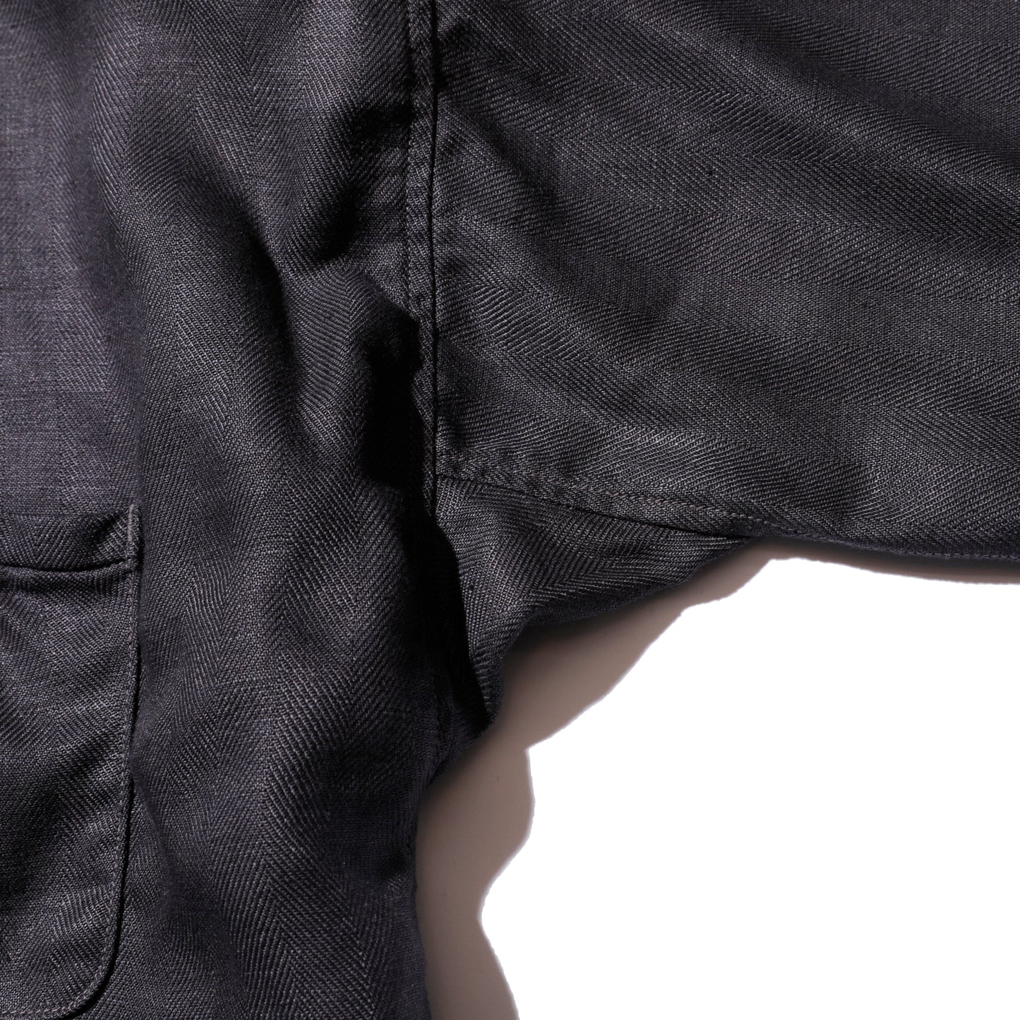 The 2 Monkeys Herringbone Linen Artisan Shirts【TM12142】
