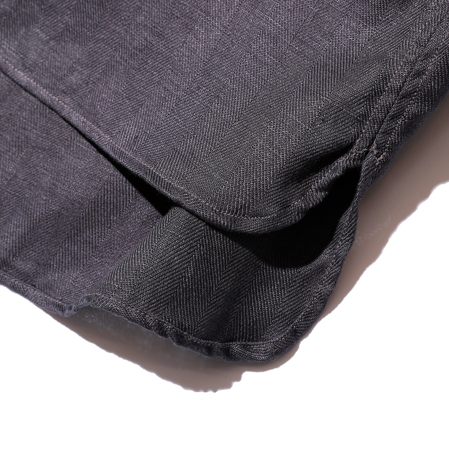 The 2 Monkeys Herringbone Linen Artisan Shirts【TM12142】