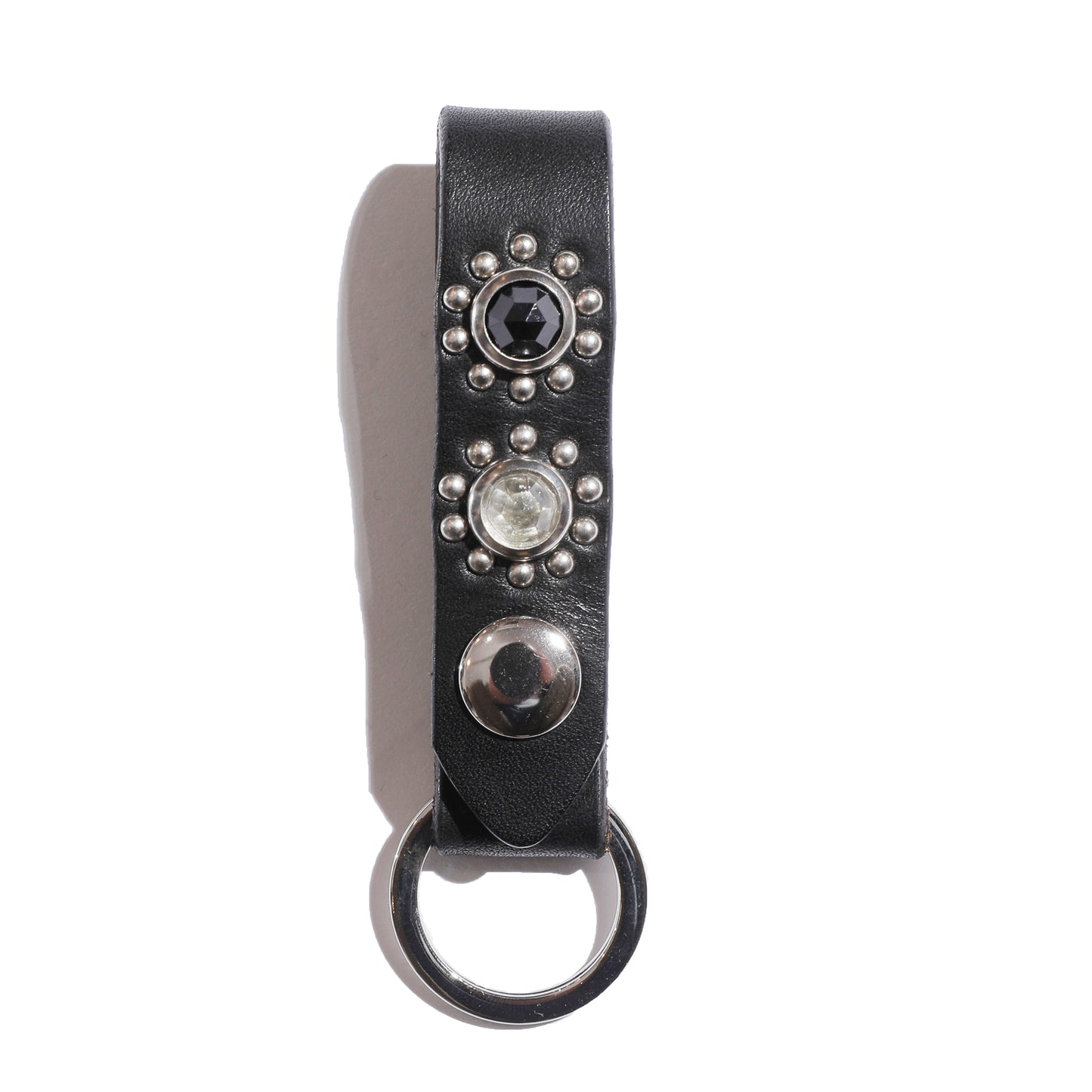 COLIMBO Jewel Studded Leather Key Ring”Sunflower Pattern”【ZA-0707】