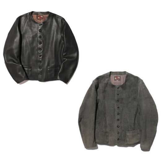 The 2 Monkeys Round-neck Leather Waistcoat【TM03430】