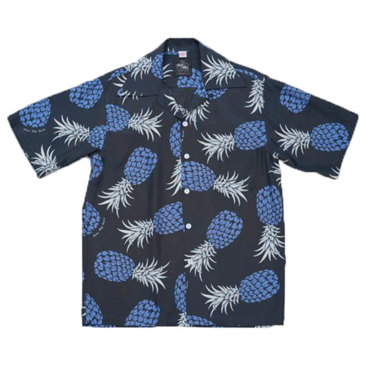 Kona Bay Hawaii Pineapple Aloha Shirt (パイナップルアロハシャツ)【BK-RA2501】