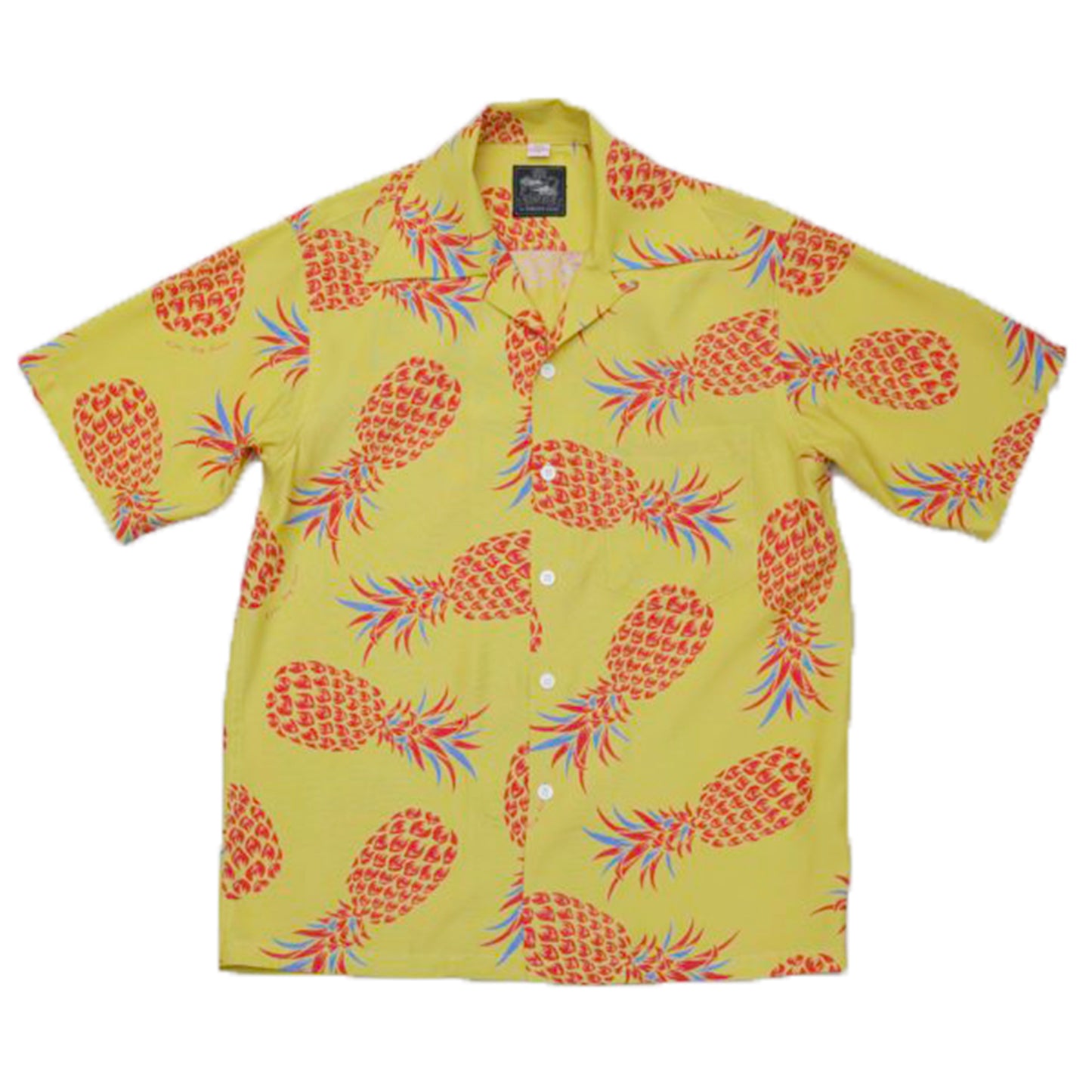 Kona Bay Hawaii Pineapple Aloha Shirt (パイナップルアロハシャツ)【BK-RA2501】
