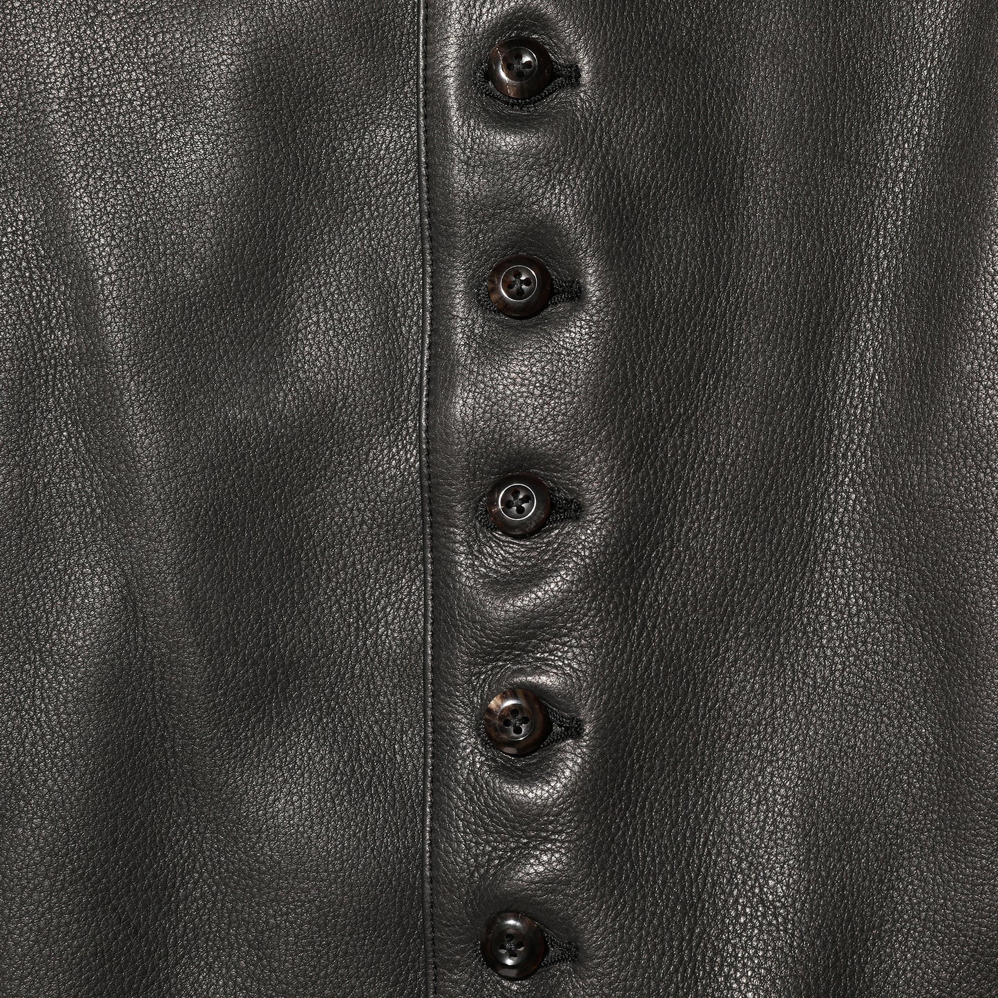 The 2 Monkeys Round-neck Leather Waistcoat【TM03430】
