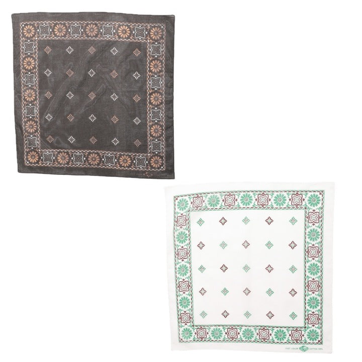 【Coming Soon】Geometric Flolal Selvedge Bandana【JDG94648】
