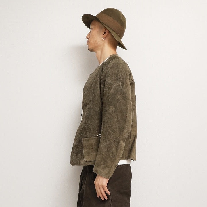 The 2 Monkeys Round-neck Leather Waistcoat【TM03430】