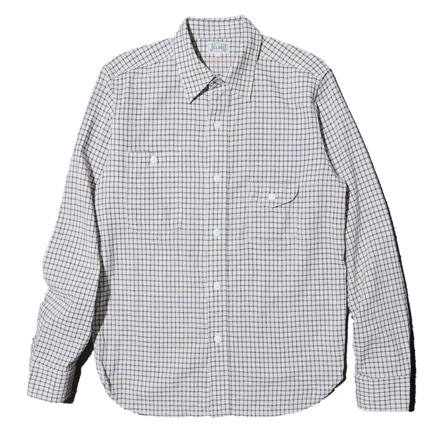 JELADO Smoker Shirt Cotton&Linen Indigo check pattern fabric【JP11117】