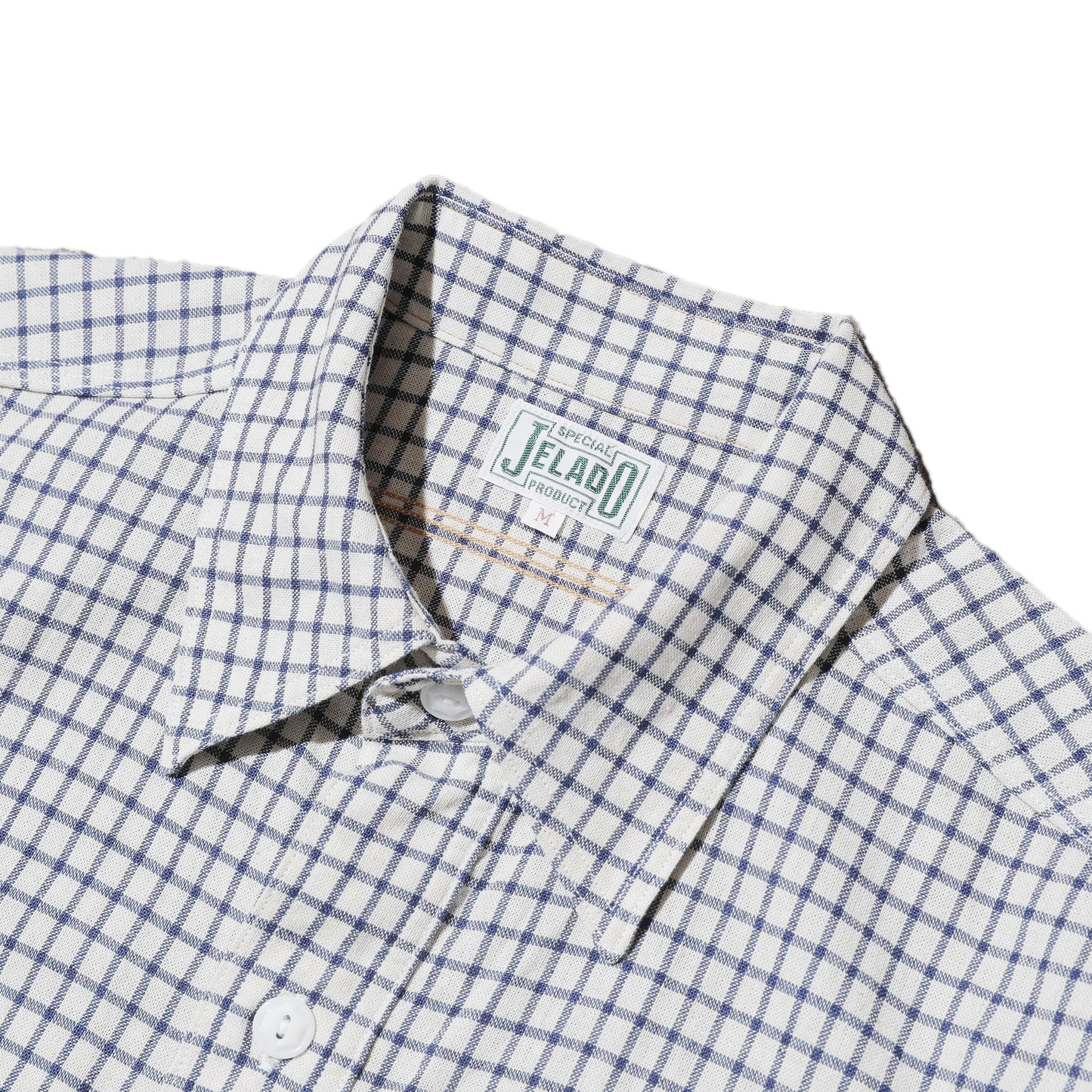 JELADO Smoker Shirt Cotton&Linen Indigo check pattern fabric【JP11117】