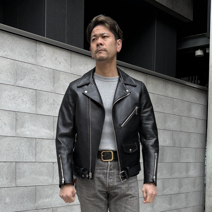 JELADO Rebel Jacket Horse Hide Semi Aniline Finish Black【SG71428】