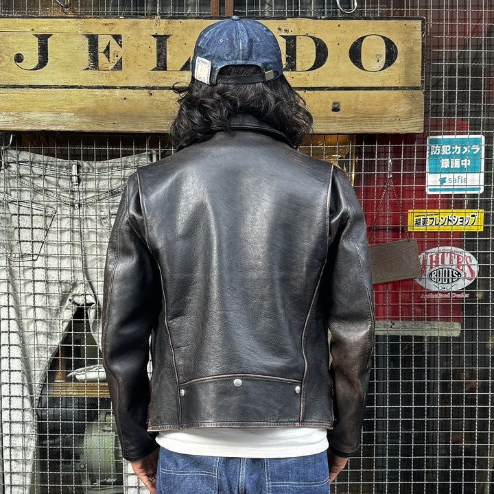 JELADO Rebel Jacket Horse Hide Semi Aniline Finish Black【SG71428】
