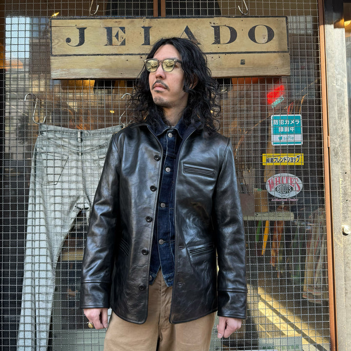 COLIMBO STOCKMANS' LEATHER COAT -30's Style Leather Work Coat- Horse Hide【ZZ-0132】