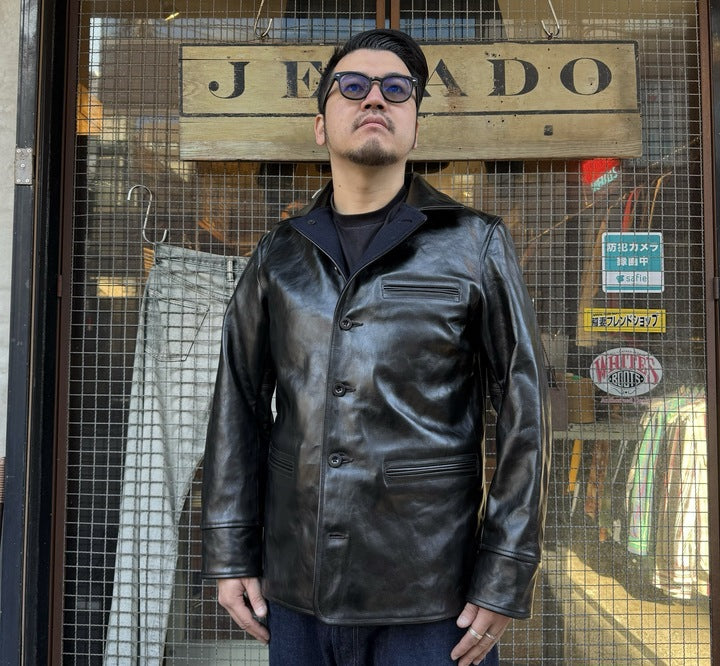 COLIMBO STOCKMANS' LEATHER COAT -30's Style Leather Work Coat- Horse Hide【ZZ-0132】