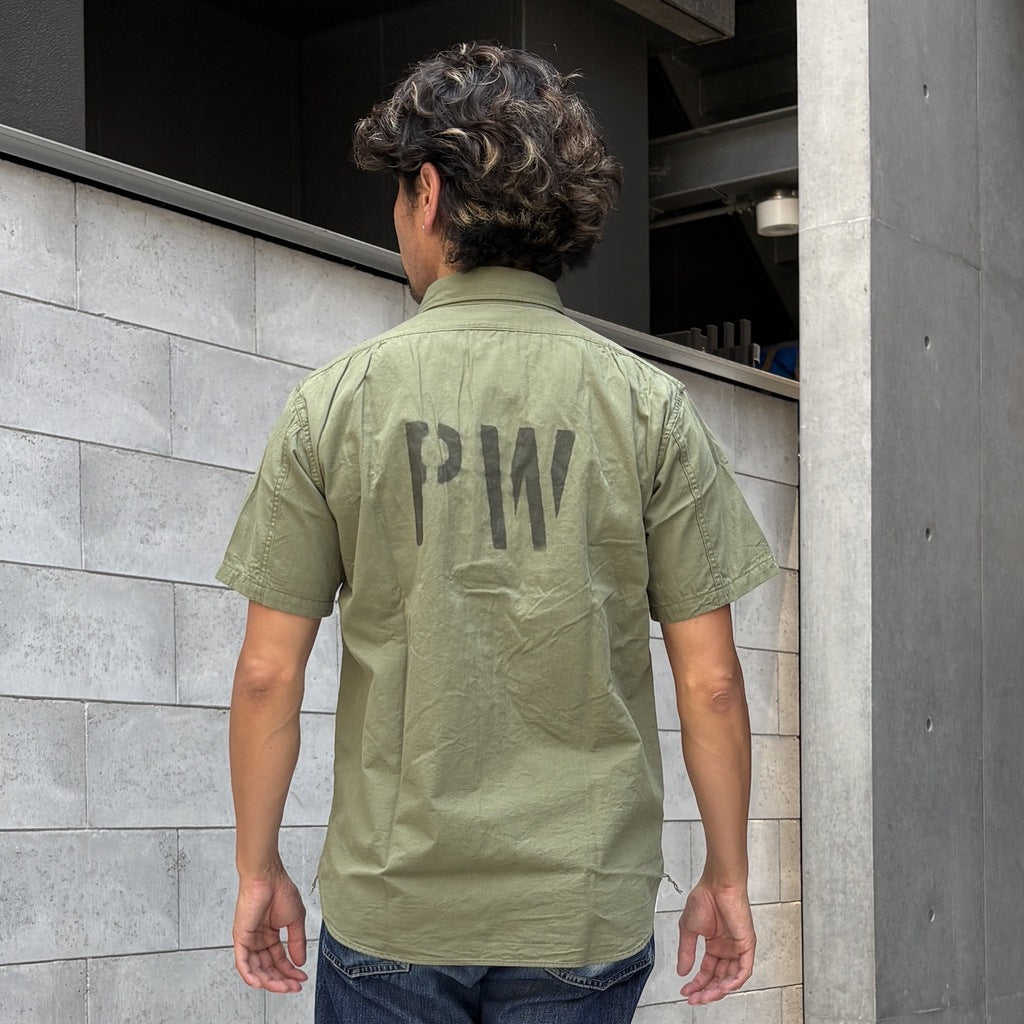 S/S Officer Shirt PW Stencil Custom【CT21114B】
